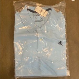 Express men’s stretch polo in light blue